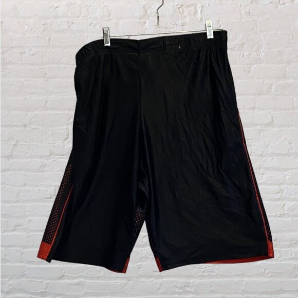 CONVERSION PERFORMANCE -- Workout Shorts, Large Man's, Black/Red Trim, Elastic - Picture 7 of 9